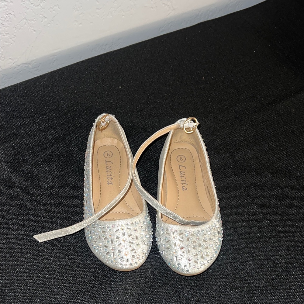 Sparkling Silver Ballet Flats